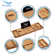 67" Streamline Drop-In Soaking Cast Iron Bathtub With Bamboo Tray
