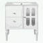 Ensemble de meuble-lavabo à structure en bois avec lavabo en résine et 2 tiroirs-1984366935
