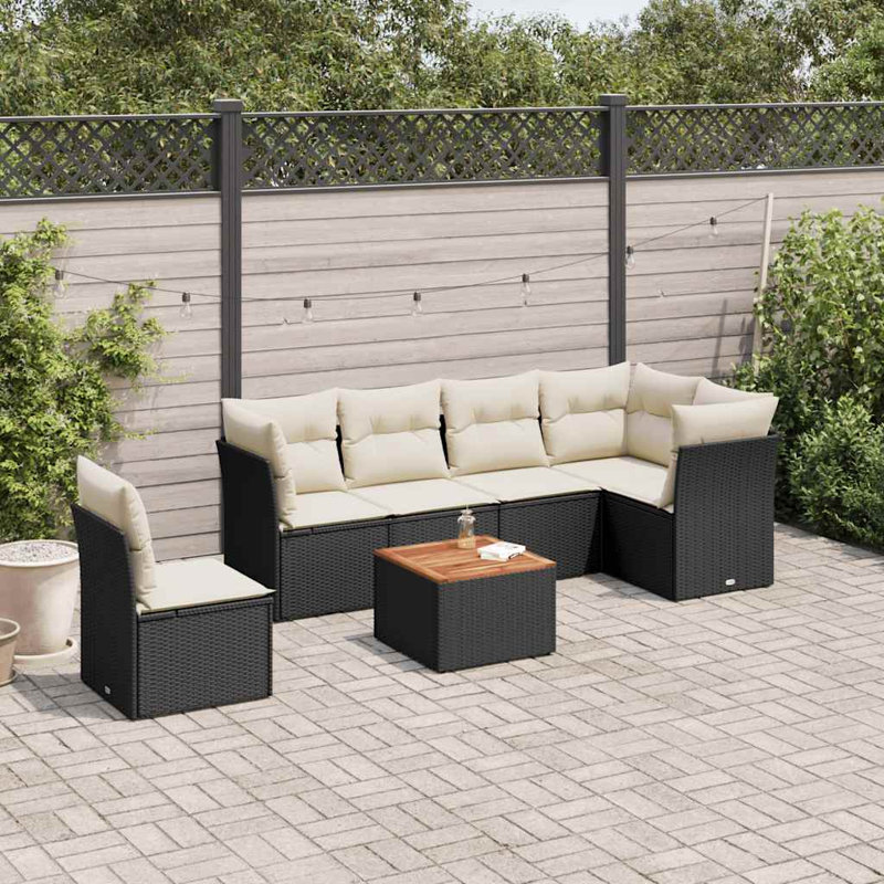Grand canapé modulaire en rotin PE Vidaxl