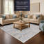 Tapis bleu / brun à motif floral Lincoln-1065320062
