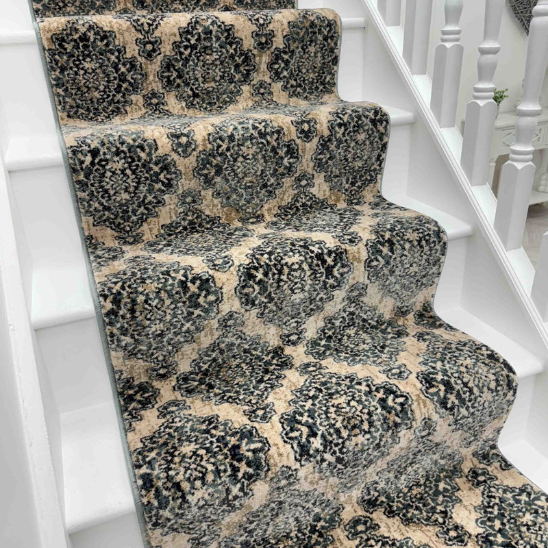 Stair Runner Damask Area Rug, Stair Runner 66 x 450 cm