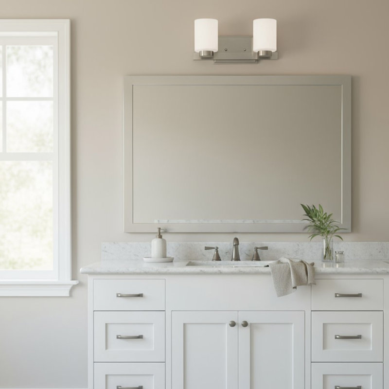 Éclairage pour salle de bain 2 lumières Miley, Nickel brossé, G9 DEL
