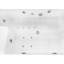 Baignoire tourbillon blanche 2 personnes 71 "x 48" avec double pompe YELLOWSTONE
