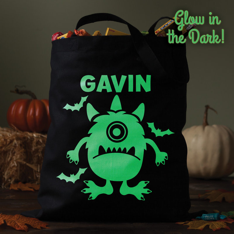 Scary Monster Personalized Glow in the Dark Treat Bag