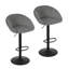 Swivel Upholstered Adjustable Height Counter Stool with Metal Frame-1004857119