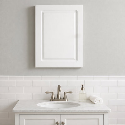 Armoire à pharmacie murale en bois pour salle de bain avec 2 tablettes réglables Adaiya