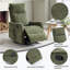 Fauteuil inclinable manuel de massage Green Heat avec fauteuil à bascule et pivotant en tissu pour le salon-1651630862