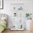 Two-door Glass Display Cabinet 4 Shelves with Door, Floor Standing Curio Bookshelf-2070740168
