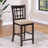 Tan & Counter Chairs  Pair  - Transitional Design With Stable Base And Flared Back Stools  2