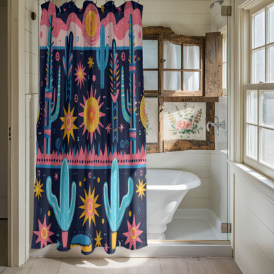 Lively Western Art - 1 Piece Standard Shower Curtain