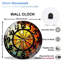 Horloge murale vitrail, art décoratif 12 po