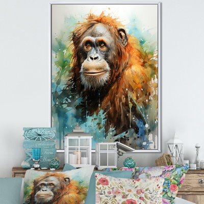 Orang-outan brun dans la forêt tropicale I