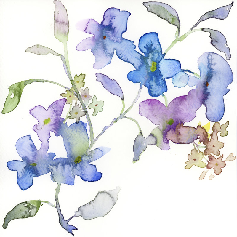 «Blossoms And Roots II sur toile» par Marabeth Quin, H 12 po x l 12 po