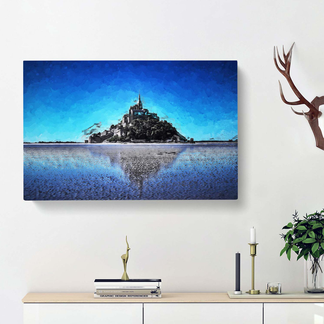 Le Mont Saint Michel In Normandy In Abstract - Wrapped Canvas