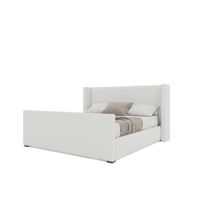 Aylet Luxe Footboard Low Bed, Queen, Boucle Natural