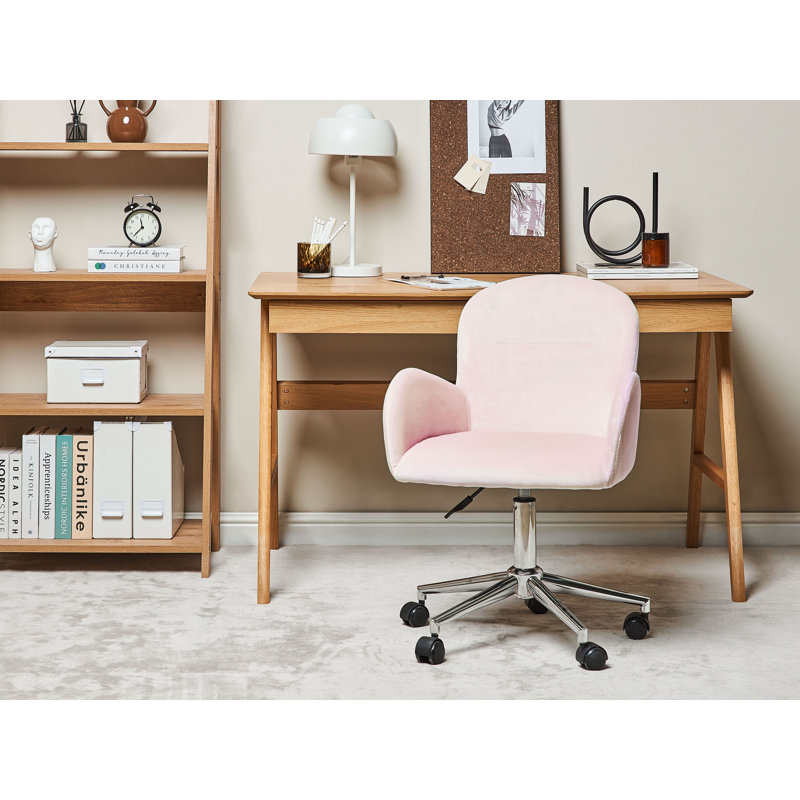 Leonardtown Velvet Office Chair, Pink