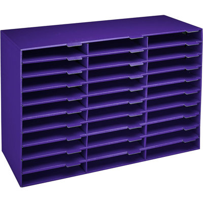 30-Slot Classroom File Literature Organizer Mailroom Organizer