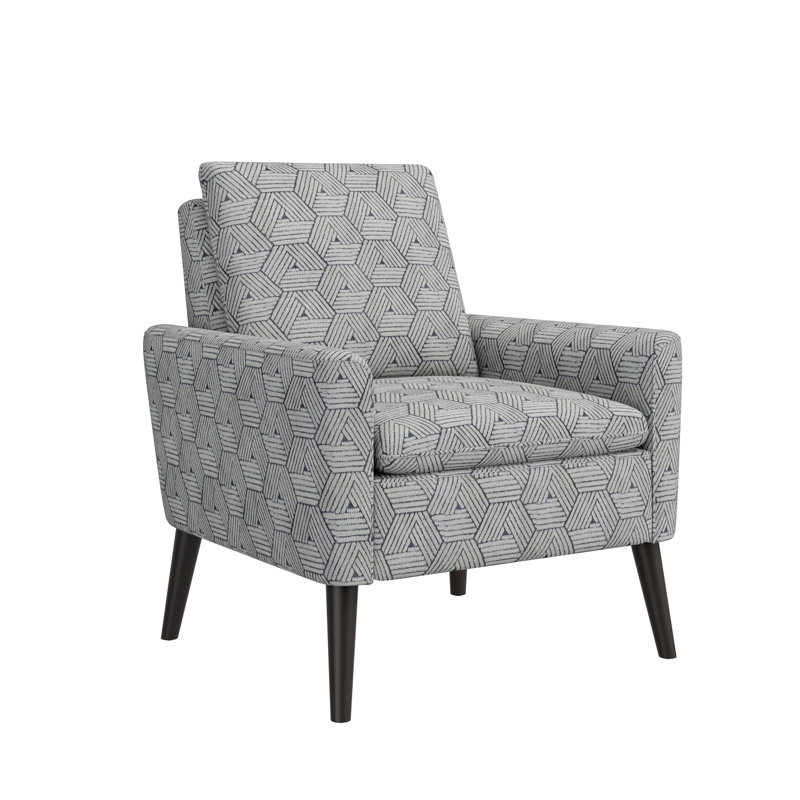 Maisel Upholstered Armchair, Gray Polyester