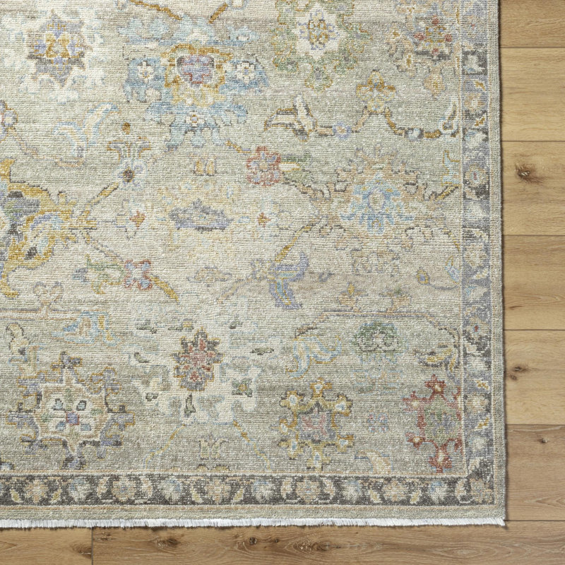 Anelka Handmade Wool Abstract Area Rug, Rectangle 9' x 12'