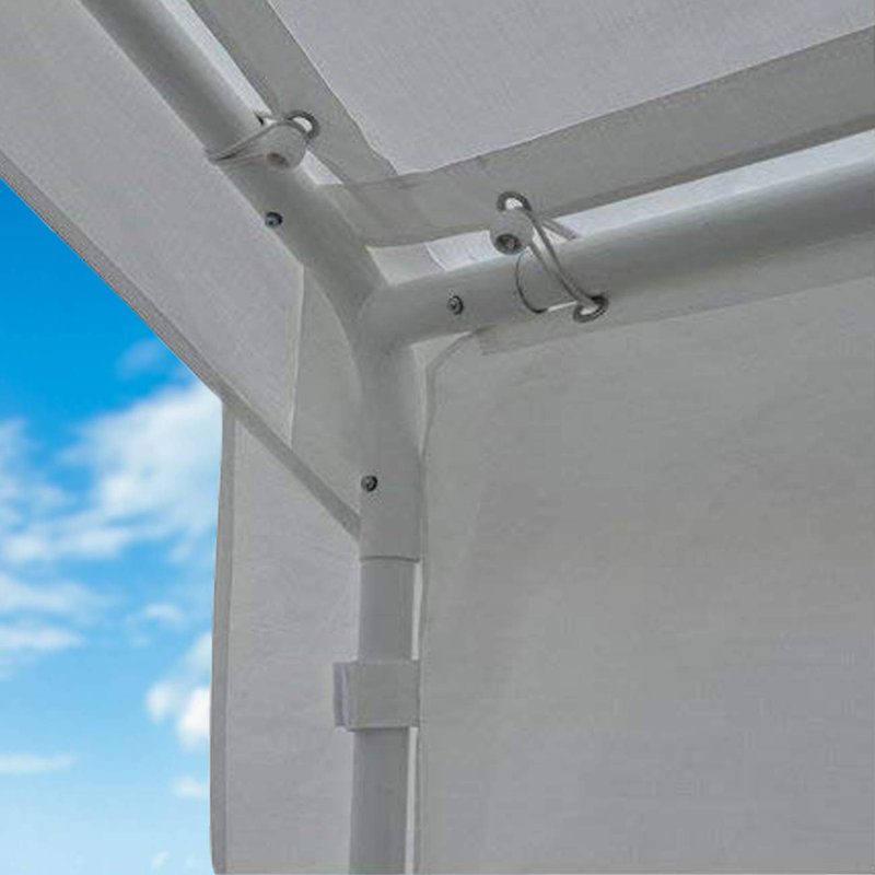 12' W x 20' D Garage Heavy Duty Carport, White