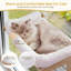 Perchoir de fenêtre pliable pour chat, lit pour chat doux avec structure en bois, L 26 po | Bois massif, ventouse robuste, grand hamac pour chat d'intérieur