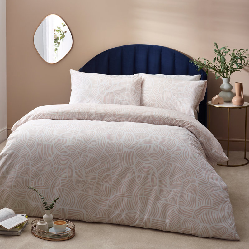 Anderzon Cotton Blend Abstract Duvet Cover Set with Pillowcases, Super King - 2 Standard Pillowcases