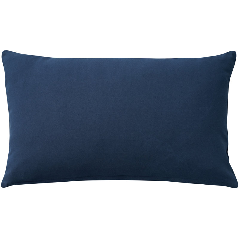 18" Square Blue Tufted Cotton Throw Pillow