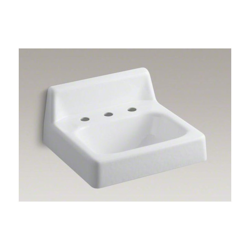 Lavabo de salle de bain mural 19 "x 17" avec centres 8 "Hudson