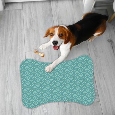 Retro Style Fall Rainbow - 1 Piece Bone Shape Feeding Mat