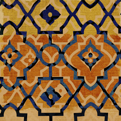 «Morocco Tile V» par Ricki Mountain, impression sur toile tendue
