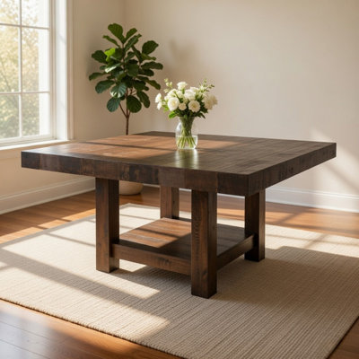 Table de salle à manger carrée L 53,5 po x l 53,5 po Janic