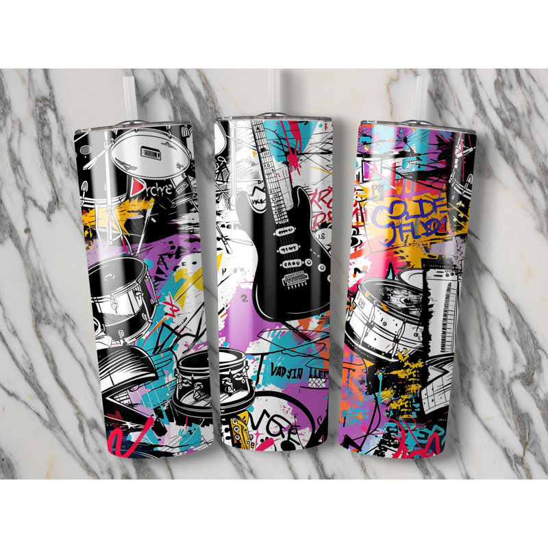 Choose Handmade Tumblers 591ml Vacuum Insulated Stainless Steel (18/8) Travel Tumbler with Straw