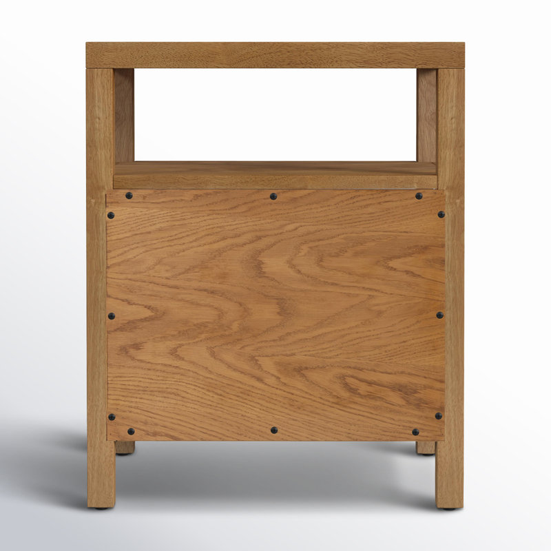 Nora 2-Drawer Nightstand, Natural