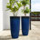 Ensemble de 2 pots à fleurs surdimensionnés en faux cobalt 30 po