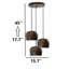 Luminaire suspendu à hauteur réglable 3 lumières