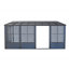 Solarium mural Gazebo Penguin Florence 2,4 m x 4,9 m, toit en polycarbonate noir-112324274