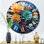 Horloge murale florale verte et grasse Serenade I