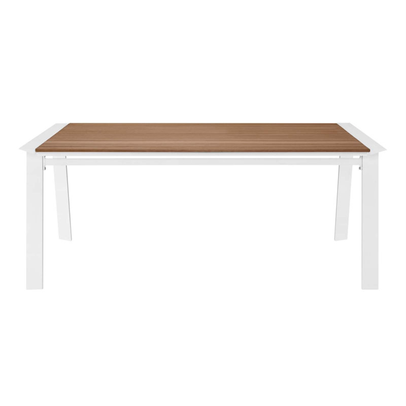 Ensemble repas d'extérieur en aluminium avec 4 fauteuils empilables Baxley