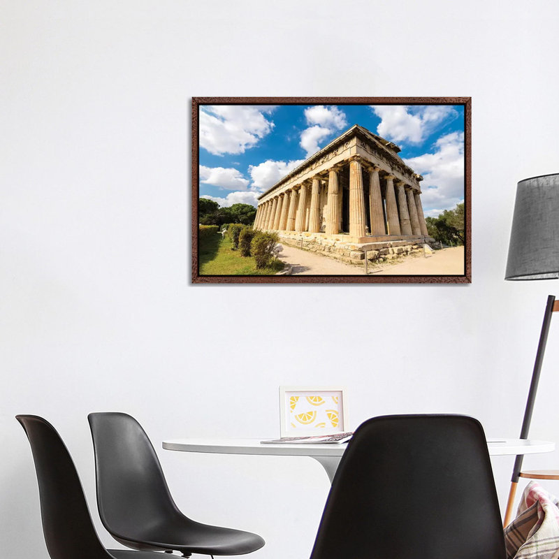 Athens, Greece I by Nejdet Duzen - Print on Canvas, 101.6 cm H x 66.04 cm W, Classic Brown Wood Framed