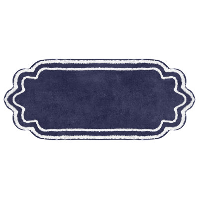 Dobrinka Bath Rug Plush 100% Cotton Mat, Unique Design, Absorbent, Quick Dry