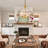 3 Light Dimmable Tiffany Glass Chandelier with Gold Finsh
