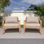 Chaise de loisir d'extérieur en bois d'acacia et corde beige - Spacieuse, confortable et polyvalente pour tout patio, Mp2