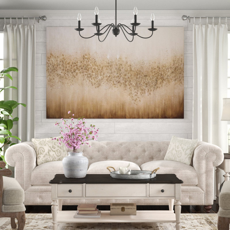 Golden Ridge par Beverly Fuller - peinture sur toile tendue, Couche de verre
