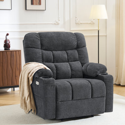 27.2'' Seat Width Dual Motor Power Recliner Lift Chair with Dual Heating, Infinite Position, Fabric Upholstered