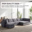 Grand canapé modulaire modulaire, canapé convertible avec rangement-129443138