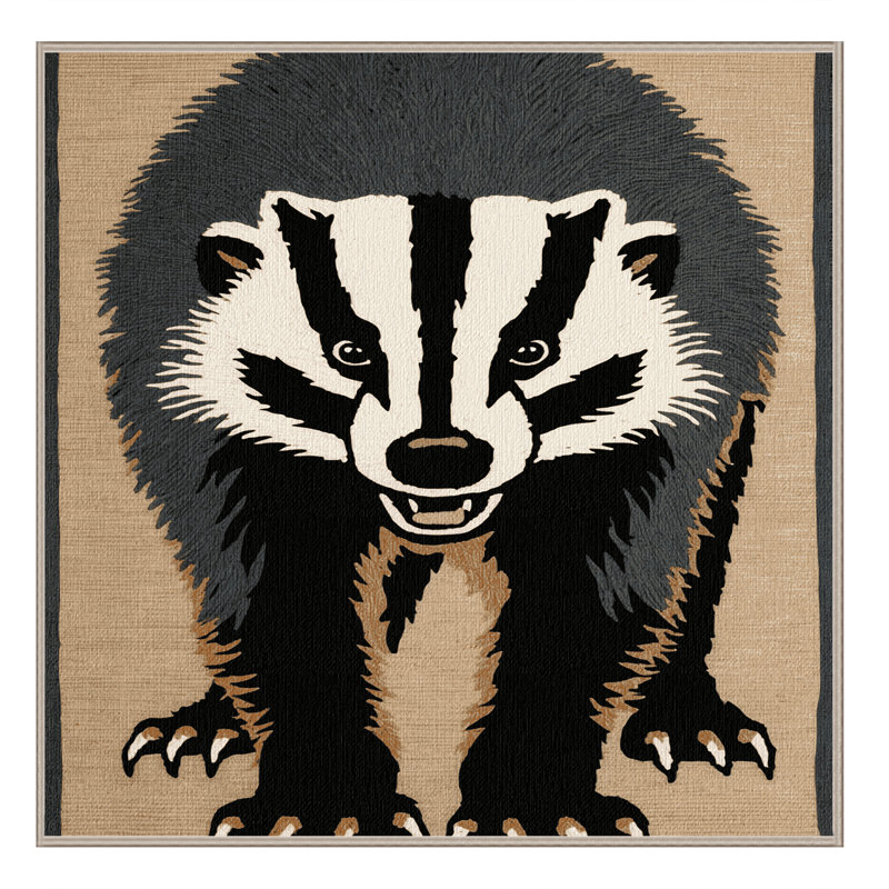 Tapis lavable Honey Badger, Carré 4 pi