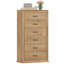 Commode verticale haute 6 tiroirs Ariana