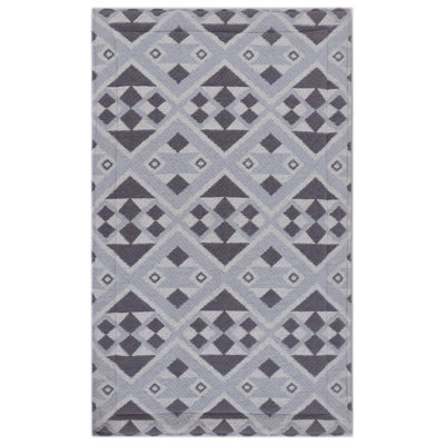 Ahnah Geometric Polyester Anti-Fatigue Kitchen Mat