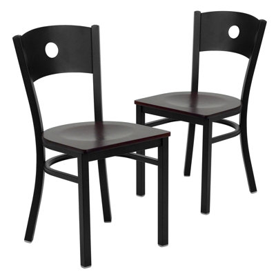 Prompton Hercules Series Circle Back Metal Restaurant Chair
