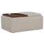 Repose-pieds de rangement beige